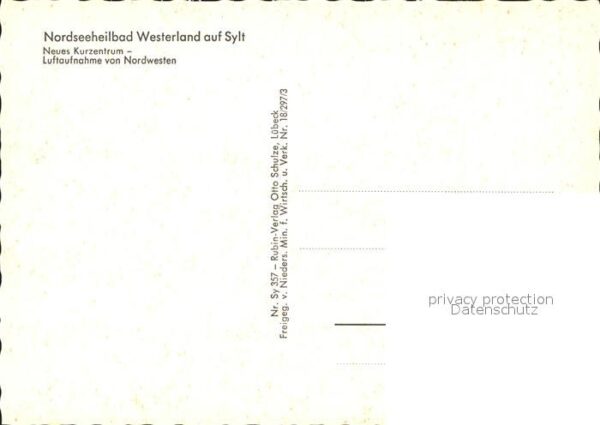 Westerland Sylt Strandhotels Kurzentrum Fliegeraufnahme – Bild 2