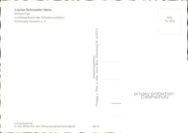 Keitum Sylt Luise Schroeder Heim Fliegeraufnahme – Bild 2