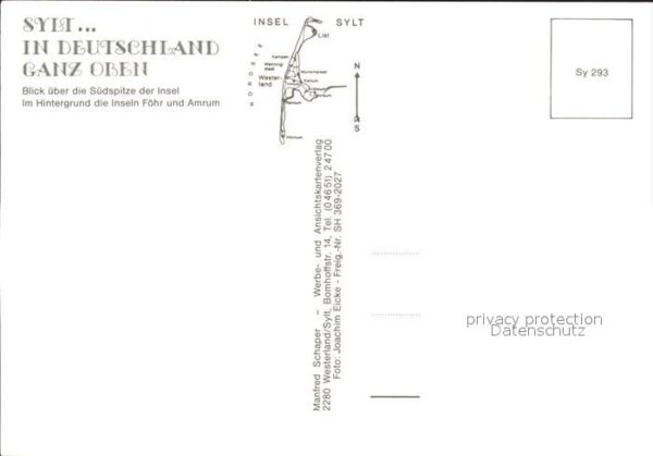 Insel Sylt Südspitze mit Föhr und Amrum Fliegerauf – Bild 2
