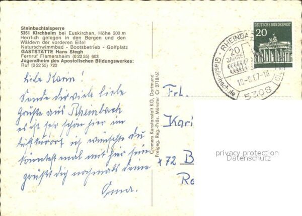 Kirchheim Euskirchen Steinbachtalsperre Fliegeraufnahme – Bild 2