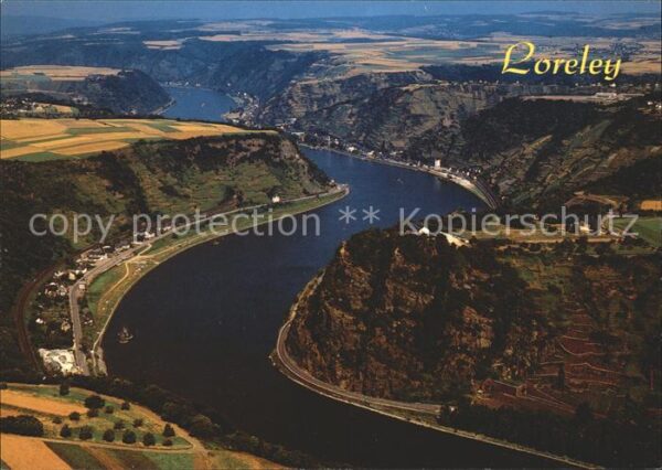 St Goarshausen Loreley Fliegeraufnahme