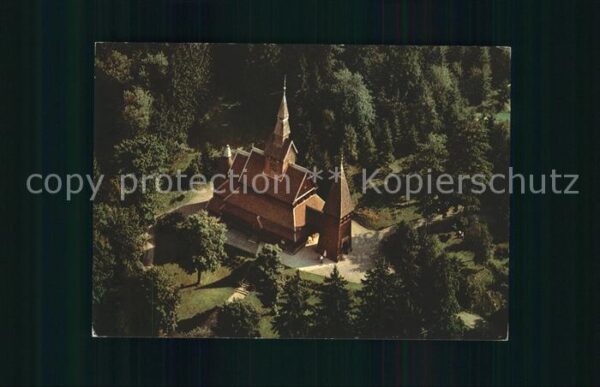 Hahnenklee-Bockswiese Harz Nordische Stabkirche Fliegeraufnahme