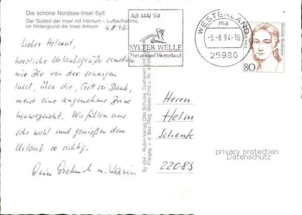 Insel Sylt mit Hornum und Amrum Fliegeraufnahme – Bild 2