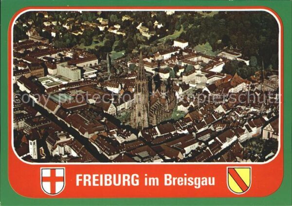 Freiburg Breisgau mit Münster Fliegeraufnahme