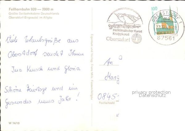 Seilbahn Fellhornbahn Oberstdorf-Birgsautal Allg – Bild 2