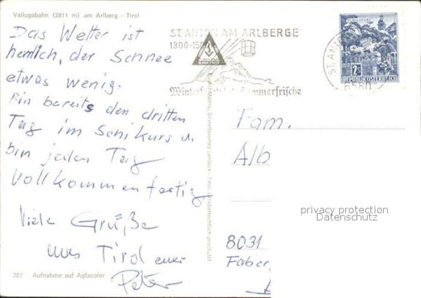 Seilbahn Vallugabahn Arlberg Tirol – Bild 2
