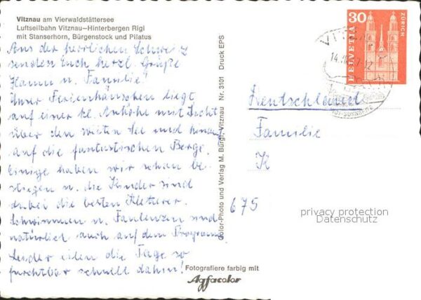 Seilbahn Vitznau-Hinterbergen Rigi Vierwalstätte – Bild 2