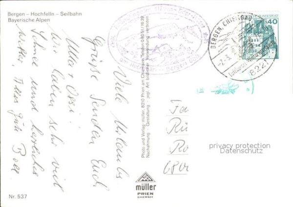 Seilbahn Bergen-Hochfelln Bayerische Alpen – Bild 2