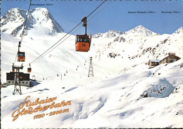 Seilbahn Stubaier Gletscherbahn Mittelstation Fe