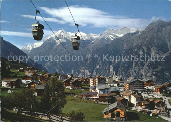 Seilbahn Grächen-Hannigalp Wallis Weisshorn Bish