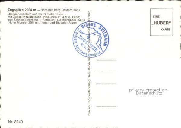 Seilbahn Zugspitz-Gipfelbahn Zugspitze Mieminger – Bild 2