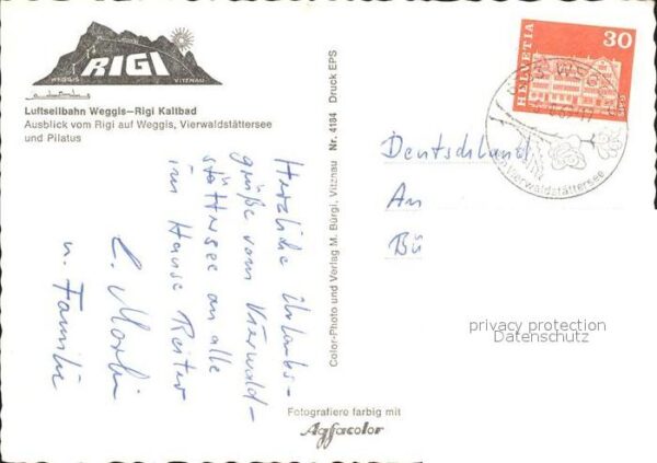 Seilbahn Weggis Rigi Kaltbad Vierwaldstättersee – Bild 2