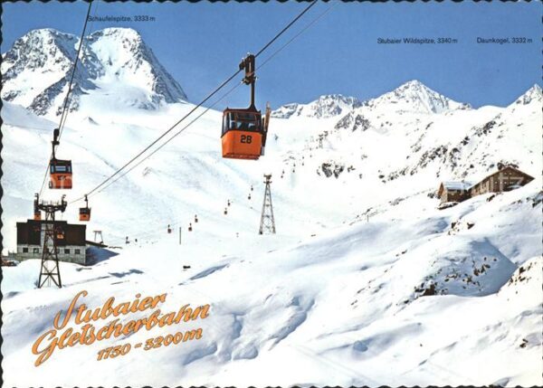 Seilbahn Stubaier Gletscherbahn Mittelstation Fe