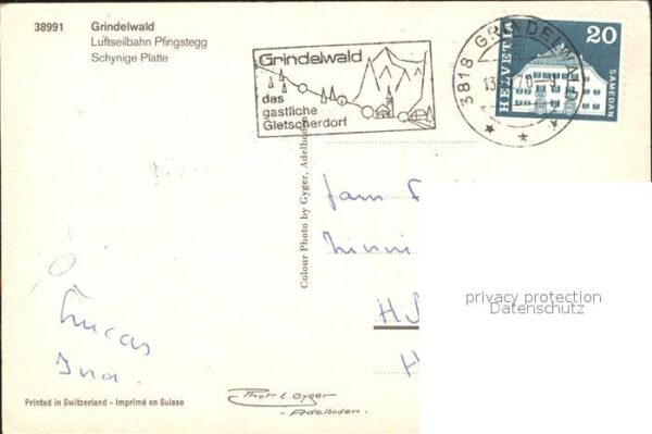 Seilbahn Pfingstegg Schynige Platte Grindelwald – Bild 2