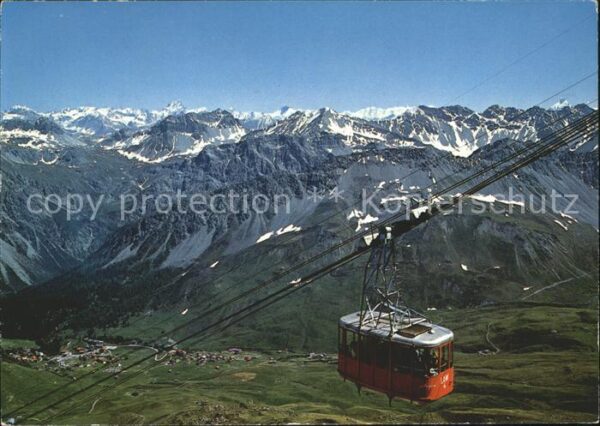 Seilbahn Arosa.Weisshorn Berninagruppe