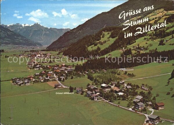 Stumm Zillertal Fliegeraufnahme