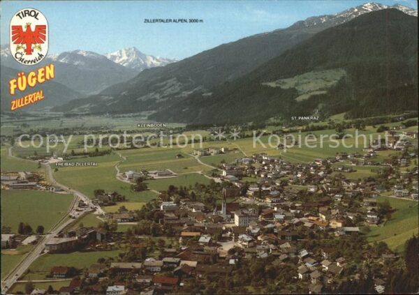 Fuegen Zillertaler Alpen Fliegeraufnahme
