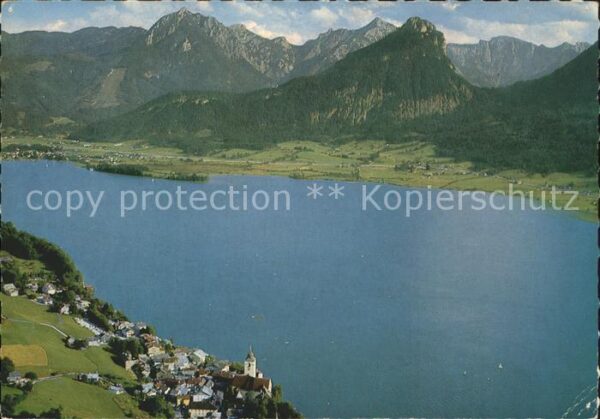 St Wolfgang Wolfgangsee Fliegeraufnahme Wolfgangsee