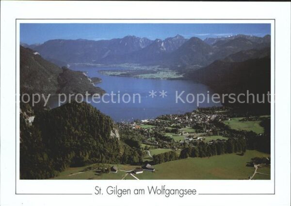 St Gilgen Salzkammergut Wolfgang Fliegeraufnahme