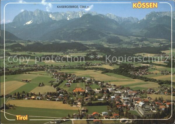 Koessen Tirol Fliegeraufnahme Kaisergebirge