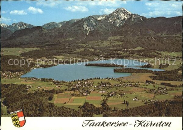 Faakersee Mittagskogel Fliegeraufnahme