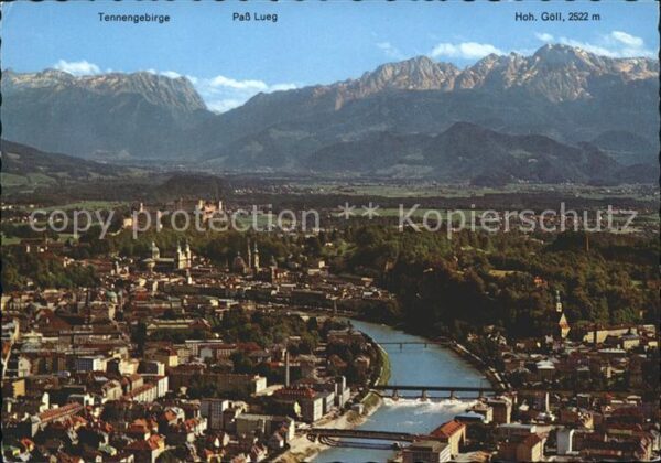 Salzburg Oesterreich Salzach Pass Lueg Tennengebirge Flieger