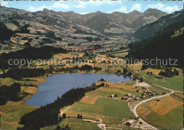Kitzbuehel Tirol Campingplatz Schwarzsee Fliegeraufnahme
