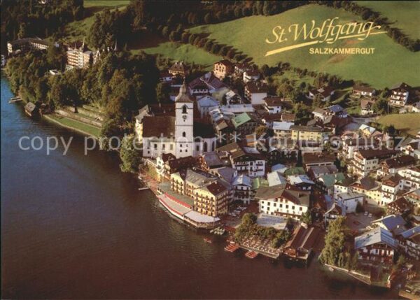 St Wolfgang Wolfgangsee Hotel Weisses Rössl Fliegeraufnahme