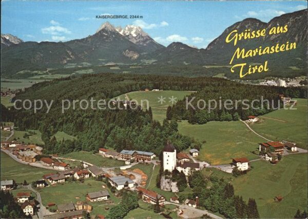 Mariastein Tirol Fliegeraufnahme Kaisergebirge