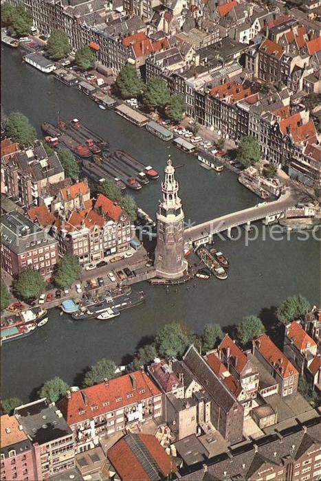 Amsterdam Niederlande Fliegeraufnahme Montelbaanturm