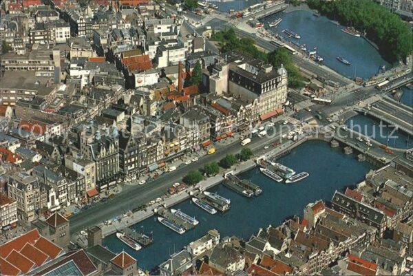 Amsterdam Niederlande Fliegeraufnahme Damrak Prins Hendrikkad