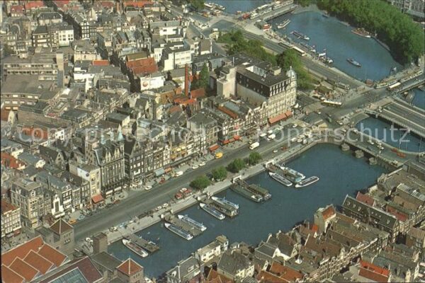 Amsterdam Niederlande Fliegeraufnahme Damrak Prins Hendrikkad