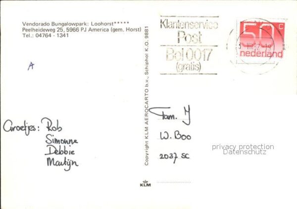 America Niederlande Vendorado Bungalowparl Loohorst Flieger – Bild 2