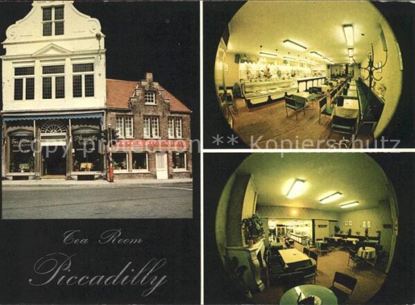 Brugge Tearoom Piccadilly mit Lageplan