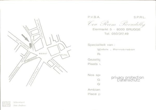 Brugge Tearoom Piccadilly mit Lageplan – Bild 2