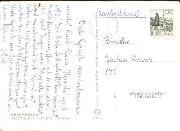 Jugoslawien Yugoslavie Hotel Riviera – Bild 2