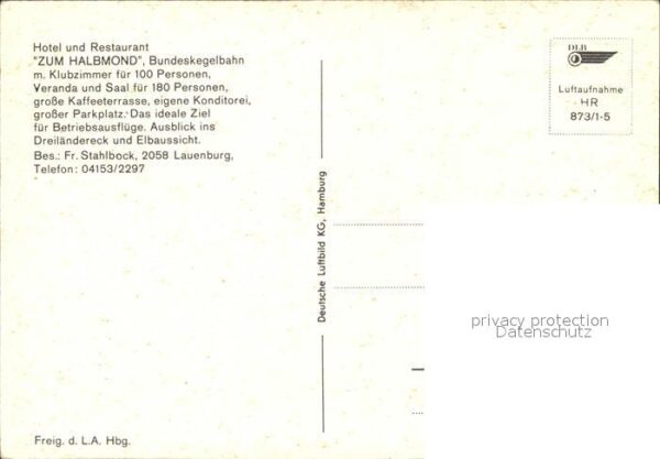 Lauenburg Elbe Hotel Restaurant Zum Halbmond Kegelbahn – Bild 2