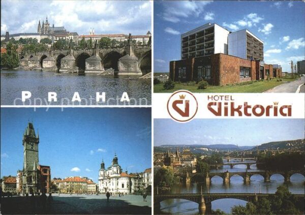 Praha Prahy Prague Hotel Viktoria Moldau Brücken