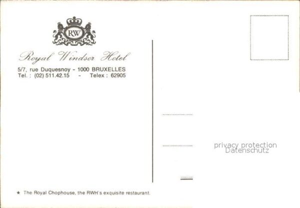 Bruxelles Bruessel Royal Windsor Hotel Restaurant – Bild 2