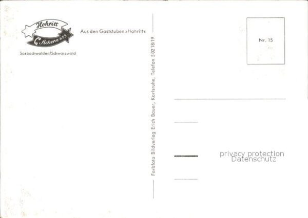 Sasbachwalden Gasstube Hohritt – Bild 2