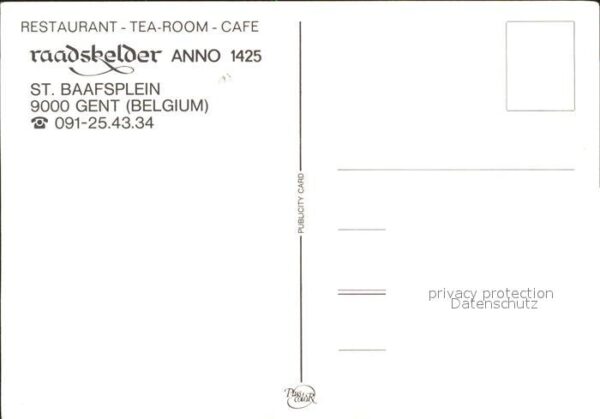 Gent Gand Flandre Restaurant Tearoom Cafe Raadskelder – Bild 2