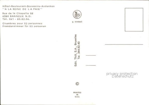 Banneux Hotel Restaurant Souvenirs A La Reine d – Bild 2