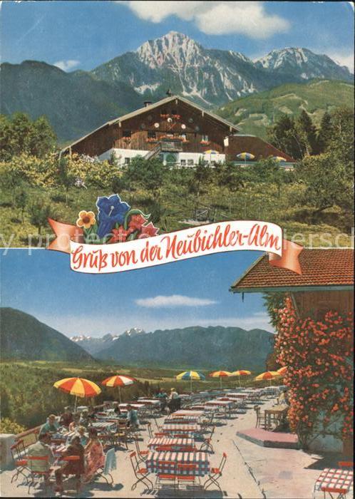 Neubichler Alm Piding Bergrestaurant gegen Untersberg Watzman