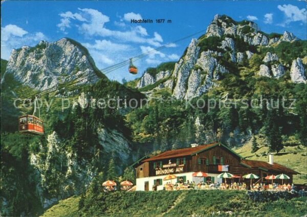 Hochfelln Bergen Bründlingalm Seilbahn