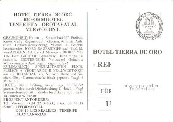 Tenerife Hotel Tierra de Oro Reformhotel – Bild 2