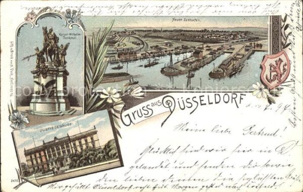 Duesseldorf Kaiser Wilhelm Denkmal Justizgebäude Ne