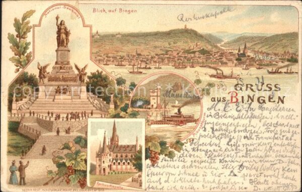 Bingen Rhein Nationaldenkmal Mäuseturm Panorama Rorh