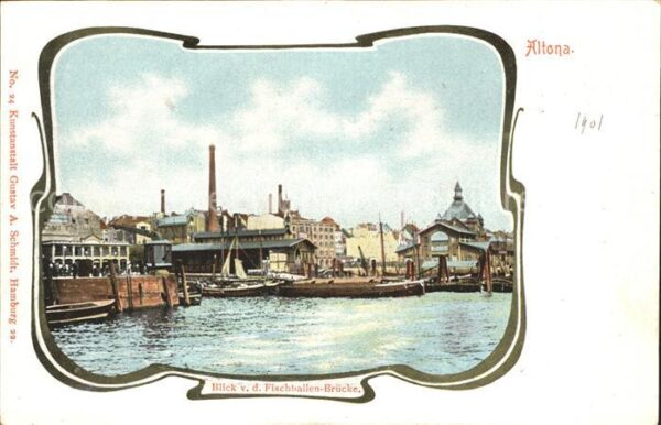 Altona Hamburg Blick von der Fischhallenbrücke
