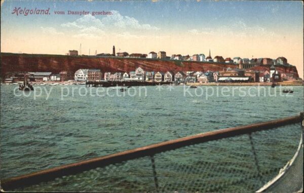 Helgoland Blick vom Dampfer