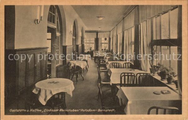 Bornstedt Potsdam Gaststätte und Kaffe Elsässer Weinstube